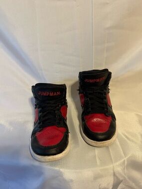 Jumpman Black and Red High-Top Sneakers